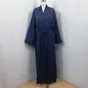 민족 의류 Kimono Abayas 여성 두바이 진주 플러스 크기 가디건 로브 겸손한 무슬림 모로코 패션 캐주얼 오픈 아바야 아이드 알 adha