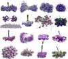 Ghirlande di fiori decorativi Viola Stame artificiale Bacche di ciliegio Bouquet Matrimonio Decorazione natalizia Ghirlanda fai da te Scrapbooking 5031204