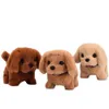 Bonecas de pelúcia 18cm simulação elétrica filhote de cachorro brinquedos de pelúcia interativo bonito cão robô engraçado balançando brinquedo para crianças presente de natal