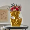 Wazony portret wazon posąg streszczenie figurki kwiatowe garnki dekoracyjne stołowe ogród nowoczesny dom domowy decar art decork dekoracje