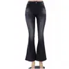 Jeans pour femmes Flare Femmes Denim Pantalons Bleu Died Skinny Bell Bottom Maman Dames Stretch Low Rise Pantalon 2023 Drop Livraison Vêtements Clot Dhtzy