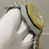 Watch Watch Top Top Test 2023 Mens New Version Silver Moissanite Stones VVS Diamonds شاهد أفضل جودة حركة أوتوماتيكية كاملة