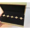 Van Clover Jewelry Cleef Bracelet van four leaf clover bracelets Bracelets Designer Van Clover Bracelet Charm for Women 18k Gold White Red Blue of Pearl Link 4 Leaf 5 Fl