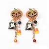 Hoop Huggie Hie Exaggerated Halloween Pumpkin Tassel Earrings For Woman Party 230831 Drop Delivery Jewelry Dhzlf