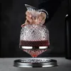 360 Roterande vindekanter tumbler 1500 ml dispenser kristallglasflaskflaska luftspegel kanna på gåva bar dekoration y240122