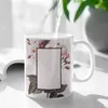 Canecas Retângulo Rosa Flores Xícaras de Café Caneca de Chá de Leite O Logotipo Floral de 1975 Matty Healy