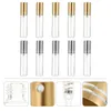 Bouteilles de stockage 10pcs Pulvérisateur en verre Spray rechargeable Mist Shampooing portable Golden Silver