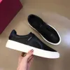 Mode Herren Designer-Schuhe Brief gedruckt Leder Casual Sneakers Walk Luxus schwarz grün Männer Sneakers Trainer Schuh mit Box