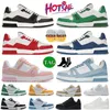 Klassisk Virgil Trainer Designer Sneakers Casual Shoes Präglade duk överlagrar Abloh Triple Black White Blue Red Low Tennis Platform Outdoor Runner Leather