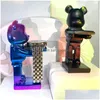 Dekorativa föremål Figurer Trendiga Watch Display Stand Electropating Cartoon Bear Animal Hartaments Smyckeslagringsställ CE DHO7I