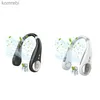 Electric Fans Neck FanPortables Fan Hands Free Semiconductor Cooling Bladless Fanscolorful Light for Outdoor Home Office Giftl240122