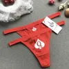 Sexy Set Women Thongs G-string Underwear Q Qos Print Panties Comfortable Cotton Sexy Ladies Underpants Plus SizesL240122