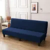 Cadeira cobre sofá cama capa para sala de estar dobrável sofá sem braço estiramento protetor de poltrona grossa