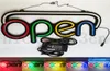 Superhelles offenes Schild, LED-Neonlichtstreifen, automatisch blinkend, mehrfarbig, zum Aufhängen, für Geschäfte, Bars, Clubs, Frontfenster, Display, 12 V, Pow1163310