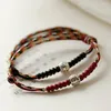 Charm Armbanden Lucky Baby Olifanten Handgemaakte Gevlochten Armband Voor Vrouwen Kleurrijke Paar Weave Touw Verstelbare Sieraden Vrienden Liefhebbers Gift