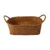 Plates 2X Wicker Weaving Storage Basket For Kitchen Handmade Fruit Dish Rattan Picnic Bread Loaf Sundries