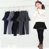 Byxor Spring Autumn Culottes Kids Korean Version Bomull Barn Leggings Girl Ruffle Toddler kjol Byxor Baby