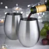 18 oz RVS Stemless Wijnglazen Outdoor Onbreekbaar Onbreekbaar Tumbler Cups Housewarming Kerstcadeaus Accessoires