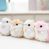 Plyschdockor plysch leksaker djur barn leksaker nyckel kedja fyllda 10 cm hamster hänge kawaii dolls barn barn julklappar väska för baby