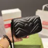 Toppkvalitet Kvinnaväskor kalvskinn matelasse super mini purses crossbody axel kedja väska klassisk chevron quiltade damer koppling handväskor macaron färg 03