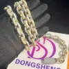 2024 nouveau produit personnalisation de haute qualité 10mm 12mm Moissanite bijoux chaîne cubaine 925 argent diamant bracelets porte-bonheur hommes