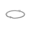 Bangles Hot selling 925 Sterling Silver Classic Bead Chain Armband Charm Damesarmband Verjaardagscadeau geef familieliefhebbers en vrienden