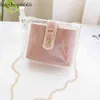 Japan South Korea Fashion Child and Mother PVC Transparent Jelly Chain Single Shoulder Messenger Women's Bag 034 2024