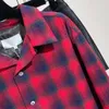 Nanyou Women's Maji MM Brushed Plaid Shirt Autumn and Winter New Flannel Long sleeved Casual luxury brand t shirt345