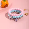 Bracelets Europe and America Fashion Sweet Popular Candy Color Beaded Unicorn Children Little Girls Christmas Gift Bracelet