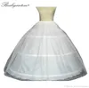 A Line Ball Gown 3 Hoops White Underskirt Bridal Petticoat with Lace Edge Wedding Crinoline 202164823247