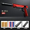 Pistol Manual EVA Soft Bullet Foam Darts Shell Ejection Toy Gun Blaster Firing With Silencer Bullets For Children Kid Adult CS Fighting Outdoor Games 009