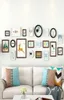 20 Pieces Round & Rec Photo Frame For Living Room Hanging Wooden Frame For Pictures Photo Frame Set Wall Modern Art Home Decoration3096078