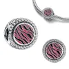 Breloques en argent Sterling imprimé léopard zèbre, adaptées au Bracelet Original, pendentif perle pour femmes, bijoux fins, cadeau, nouvelle collection 2022