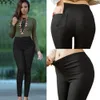 Capris Women Pencil Pants Cotton Trousers 2021 New Pocket Trousers Slim Jeggings Denim Skinny Black Pants Push Up Leggings