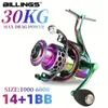 ビリングスSK 1000-6000シリーズ5.0 1/4.7 1ギア比22LB最大ドラッグCNCメタルロッカースピニング釣りの淡水ソルト240119