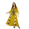 Vêtements ethniques Femmes Casual Lâche Manches longues Broderie Musulmans Maxi Robe Abaya Kaftan Ramadans Robes Robes Marocaines Jalabiya