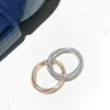 Infinity Ring S Sterling Sier Micro Pave Moisanite Engagement Bands de mariage Rings For Women Party Bijoux