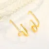 Boucles d'oreilles pendantes en or véritable 14K avec diamant, boucles d'oreilles pendantes pour femmes DIWENFU Aros Mujer Oreja mariage Orecchini femmes pierres précieuses