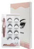 Quewel Magnetic Eyelashes 아이 라이너 세트 25mm False Eyelash Magnetic Eyeliner Tweezers 4 Pairsbox 편리한 긴 메이크업 키트 HO4671247