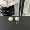 Pearl Stud Elegant Women Boutique Simple Fashion Style Gift With Box Designer Jewelry Classic Gold Plated Earrings