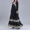 Sukienki swobodne sukienka w stylu etnicznym dla kobiet luźna szata Arabska suknia Arabska maxi Spring 2024