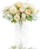 Großhandel 13 Zoll Seide Pfingstrose Hortensien Blumenstrauß 7 Gabeln Künstliche Blume für Hochzeit Hausgarten Dekoration