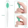 Makeup Borstes 50st Exfoliating Lip Brush Nose Cleaning Double Side Moft Sile Scrub Tool Blackhead Ta bort Brushmakeup Drop Delivery H OTFDG