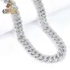 15mm Sterling Silver Iced Out Vvs Moissanite Diamond Iced Out Pig Nose Gold Filled Chains with Certificate