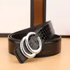 Designer belt for Men Luxury Women Designer Belts Black Leather Business Womens Classic Big Gold Buckle Cowhide Width