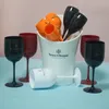 Veuve Clicquot Flute da champagne in plastica, vetro, secchiello per il ghiaccio, lavastoviglie, sicurezza, bianco acrilico, imitazione trasparente 240122