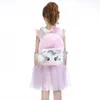 BASSE Piccola principessa Pink Unicorno zaino per ragazze borse da scuola peluche cartone animato sacche da viaggio per bambini carini borse da viaggio per bambini