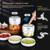 Mills Electric Mini Garlic Chopper Garlic Masher, Garlic Press Mincer Pepper Chili Vegetable Nuts Meat Grinder, Food Processor Mincer