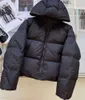 Womens Coat New Classic Minimalist Triangular Badge Hooded Bread Jacket For Warmth Goose Down Women's Shorts