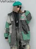 Damen-Trenchmäntel, Vefadisa 2024, Wintermode, cool, passende Denim-Kapuze, große Baumwolljacke, warm, personalisierbar, locker, trendiger Mädchenmantel